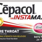 Cepacol InstaMax Berry Frost Sucrose Free Sore Throat Lozenges - 24 Lozenges Pack (Pack of 2)