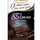 Valor 85% Cacao With Stevia Extra Dark Chocolate Bar - 100 gram Pack (Pack of 10)