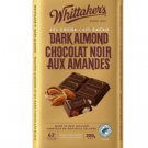 Whittaker's 62% Cocoa Dark Almond Dark Chocolate Bar - 200 gram Pack (Pack of 10)