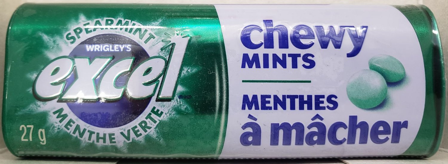 Wrigley's Excel Chewy Mints Spearmint 27 gram Pack (Pack of 10)