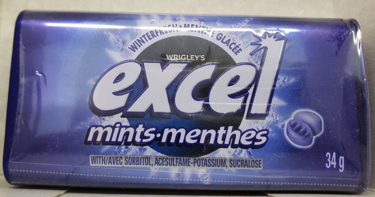 Wrigley's Excel Mints Winterfresh 34 gram Pack (Pack of 10)