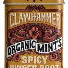 Clawhammer Organic Mints Spicy Ginger Root Mint Candy - 30 gram Pack (Pack of 10)