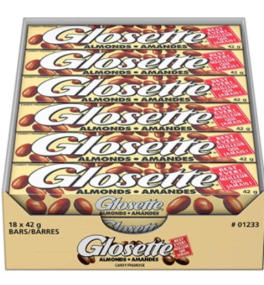 Glosette Almonds Covered in Chocolate - 42 gram/ Box (Pack of 18)