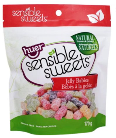 (Pack of 10) Huer Sensible Sweets Jelly Babies Peanut Free Candy - 170 gram Pack