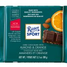 Ritter Sport Dark Chocolate With Almond and Orange Chocolate Bar - 100 gram Pack (Pack of 10)