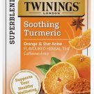 6 X Twinings of London Soothing Turmeric Orange & Star Anise Herbal Tea - 18 Teabags/ 36 gram Pack