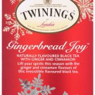 Twinings of London Gingerbread Joy Holiday Black Tea - 20 Teabags/ 40 gram Pack (Pack of 6)