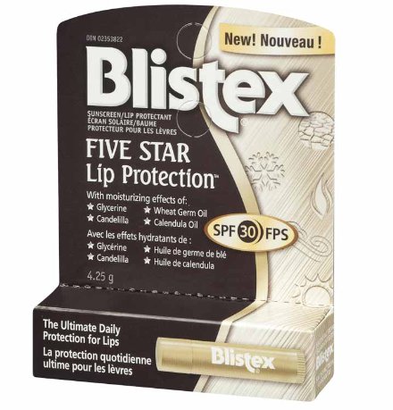 Blistex Five Star Lip Protection Balm SPF 30 - 4.25 gram Pack (Pack of 3)