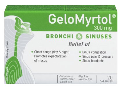 GeloMyrtol 30 mg Non Drowsy, Sucrose & Gluten Free Capsules - 20 ...