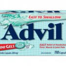 Advil Easy To Swallow Mini-Gels Ibuprofen Capsules 200 mg - 110 Capsules/ Pack (Pack of 2)