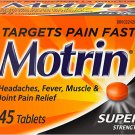 Motrin Super Strength 400 mg Ibuprofen Pain Relief Tablet - 45 Tablets Pack (Pack of 2)