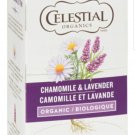 Celestial Seasonings Organics Chamomile and Lavender Tea - 18 Teabags/ 22 gram Pack (Pack of 6)