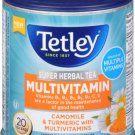 Tetley Super Herbal Tea Camomile & Turmeric With Multivitamins - 20 Tea Bags/ 40 gram Pack X 6