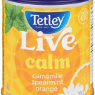 Tetley Live Calm Camomile Spearmint Orange Herbal Tea - 20 Tea Bags/ 30 gram Pack (Pack of 6)