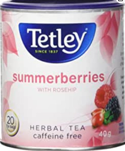 Tetley Summerberries Caffeine Free Herbal Tea - 20 Tea Bags/ 40 gram Pack (Pack of 6)