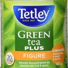 Tetley Green Tea Plus Figure - 20 Tea Bags/ 40 gram Pack (Pack of 6)