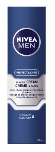 Nivea Men Protect and Care Moisturizing Shaving Cream With Aloe Vera - 100 ml Pack (Pack of 5)