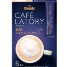(Pack of 5) AGF Blendy Cafe Latory Rich Royal Milk Tea - 6 Sticks Pack