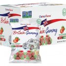 (Pack of 10) Cheery Chews Britain Gummy Fizzy Strawberry Flavor Candy - 150 gram Pack