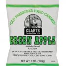 (Pack of 10) Claeys Green Apple Old Fashioned Hard Candies - 170 gram Pack