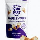 (Pack of 5) Just The Fun Part Waffle Cones Filled With White Chocolate  - 120 gram Pack