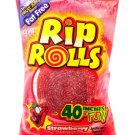 (Pack of 20) Rip Rolls Strawberry Fruit Candy - 40 gram Pack
