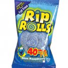 (Pack of 20) Rip Rolls Blue Raspberry Fruit Candy - 40 gram Pack