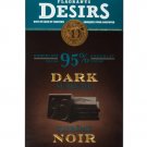 (Pack of 10) Flagrants Desirs 95% Supreme Dark Chocolate Bar - 100 gram Pack