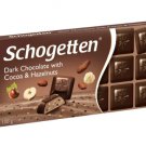 (Pack of 10) Schogetten Dark Chocolate Bar With Cocoa and Hazelnuts - 100 gram Pack