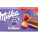 (Pack of 10) Milka Strawberry Chocolate Bar - 100 gram Pack