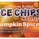 (Pack of 5) Ice Chips Candy Pumpkin Spice Flavor Sweetened With Xylitol - 50 gram Pack
