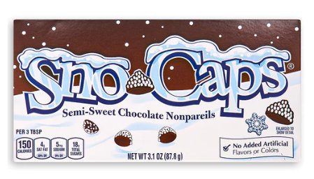 (Pack of 10) Sno Caps Semi Sweet Chocolate Nonpareils Candy in Theater Box - 87.8 gram Pack
