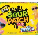 (Pack of 10) Maynards Sour Patch Kids Tropical Sour Then Sweet Candy - 99 gram Pack