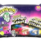 (Pack of 5) Warheads Sour Popping Candy 3 Fruity Flavours - 40 Pieces/ 120 gram Pack