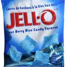 (Pack of 10) Jell-O Sour Berry Blue Candy Squares - 127 gram Pack