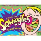 (Pack of 10) Sqwigglies Screamin' Sour Gummi Worms Candy - 99 gram Pack