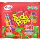 (Pack of 3) Kerr's Assorted Soda Pops Lollipops  - 130 Pieces/ 840 gram Pack