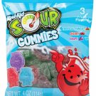 (Pack of 10) Kool-Aid Sour Gummies 3 Fruity Flavor - 114 gram Pack