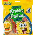 (Pack of 10) SpongeBob SquarePants Gummy Krabby Patties Candy - 8 Count/ 72 gram Pack