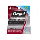 (Pack of 2) Orajel Severe Action Toothache & Gum Relief + Triple Medicated Gel - 7 gram Pack