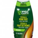 (Pack of 6) Whole Earth Monk Fruit & Stevia Zero Calorie Original Liquid Sweetener - 43 ml Pack