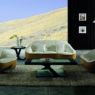 Modern Two Tone Leather Sofa Set