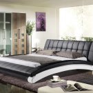 Modern Black Leather Platform Bed Kama Sutra