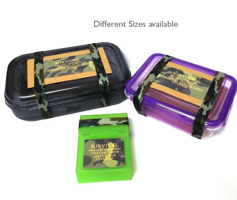 Emergency Heirloom Personal Survival Vegetable Seed Collection Box
