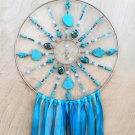 Large 12 Inch Beaded Gemstone and Glass Beaded Mandala Suncatcher