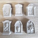 Set of 6 Miniature Tombstone Concrete Garden Decoration Head Stone Fairy Garden