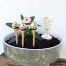 Mini Gazing Ball Fairy Garden Pack of 3