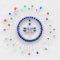 Whimsical Beaded Suncatcher Dragonfly Wire Wrapped Round Blue