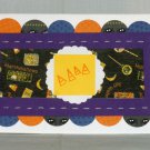 Handcrafted Card - Stitched Halloween Candy Corn