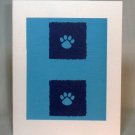 Handmade Card - Little Blue Paw Tile